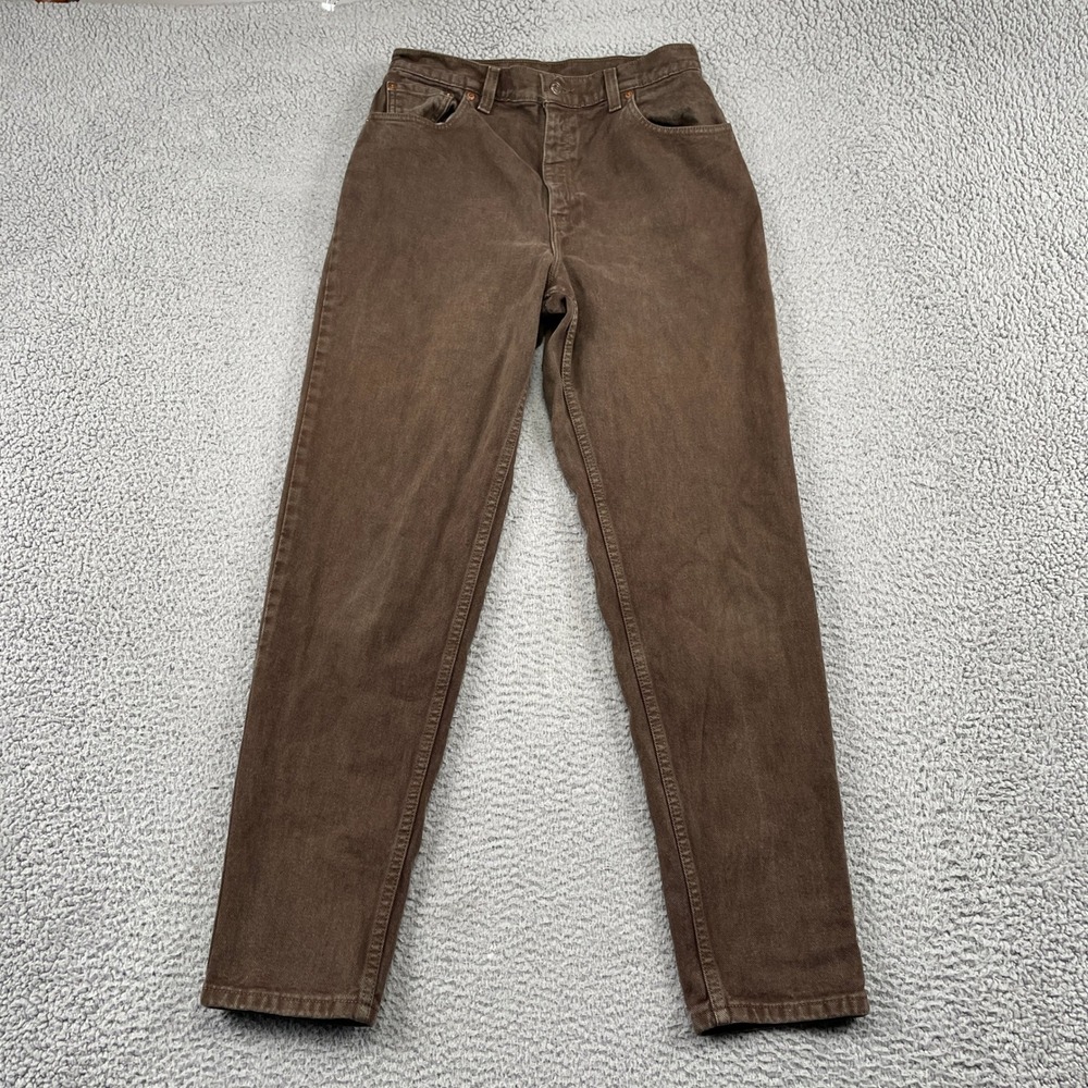 Vintage Levi's 551 Jeans Womens 12 Brown 90s Relaxed Fit Taper Made in USA 30x32